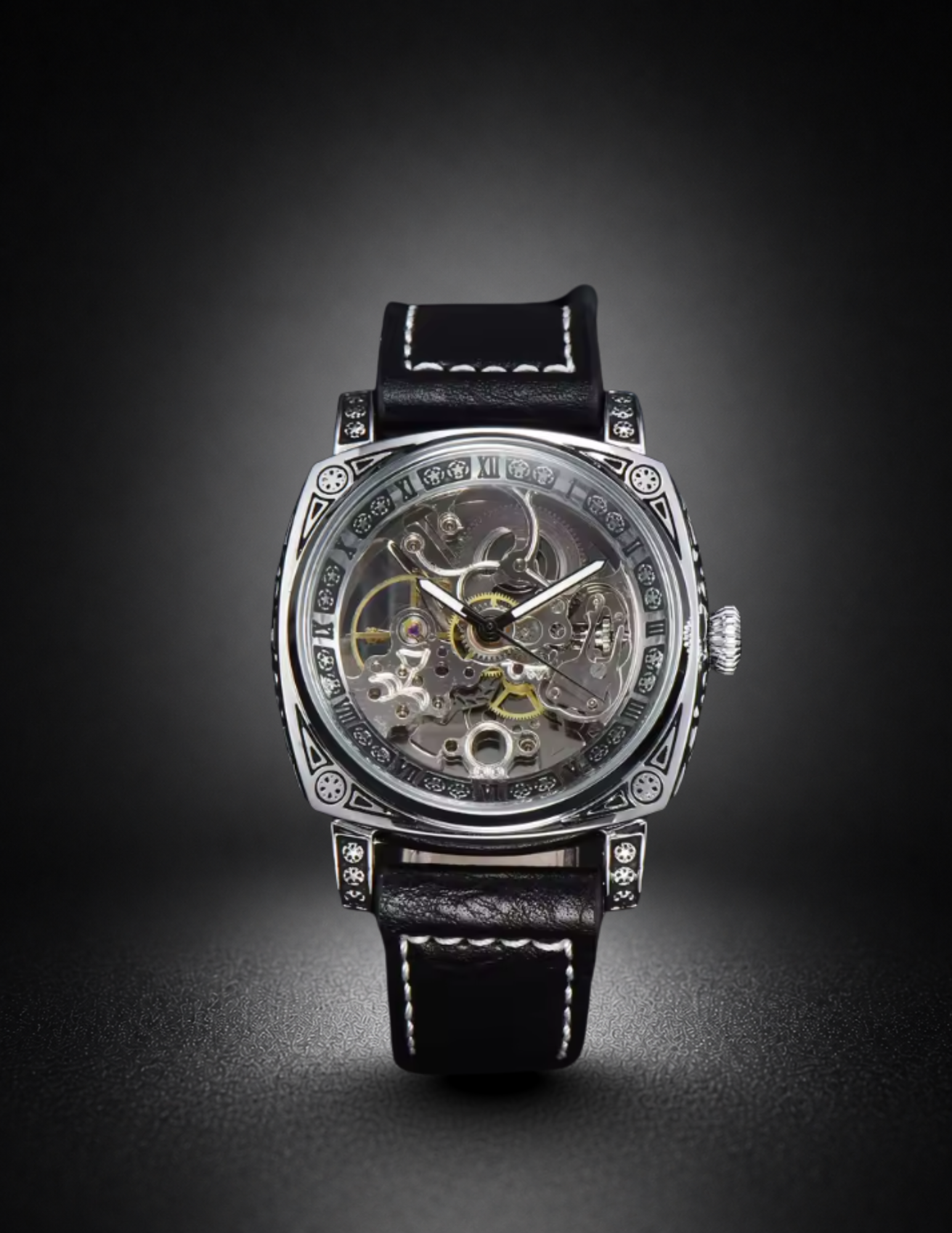 Retro Square L8071  | Black & Silver