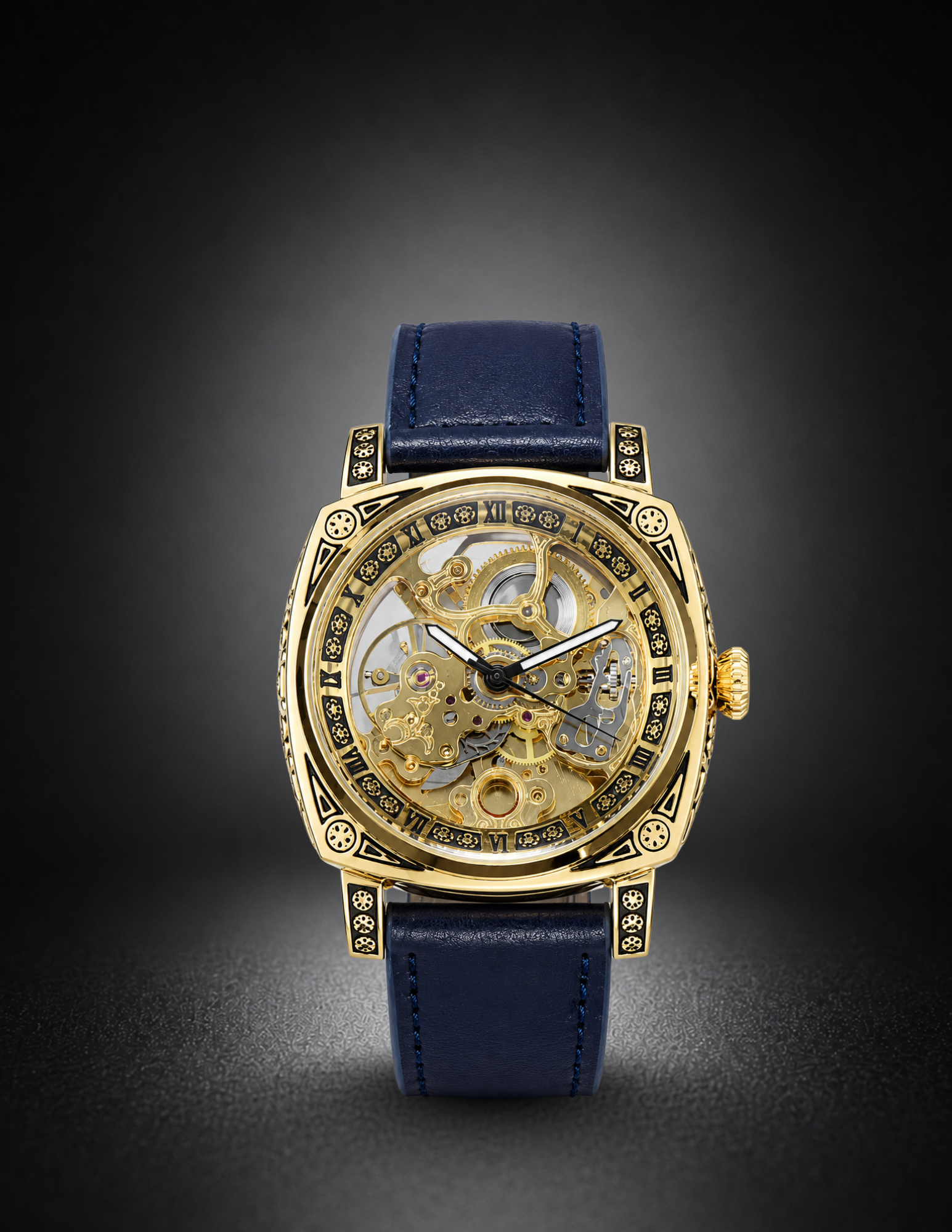 Retro Square L8071  | Gold & Blue