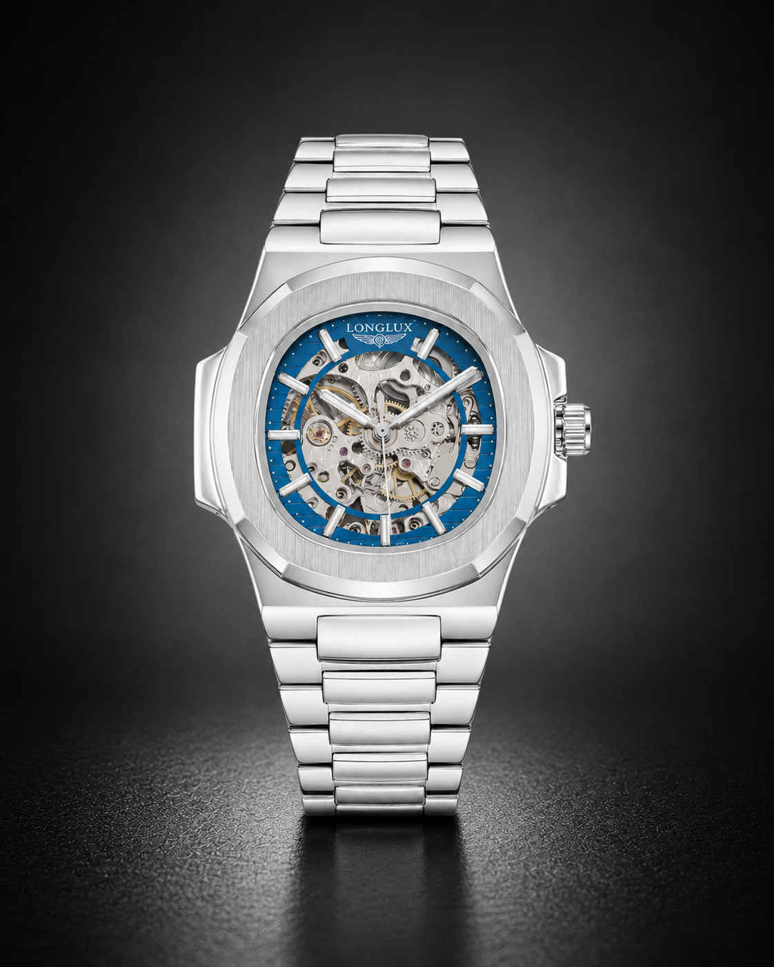 Skeleton Steel | Silver & Blue
