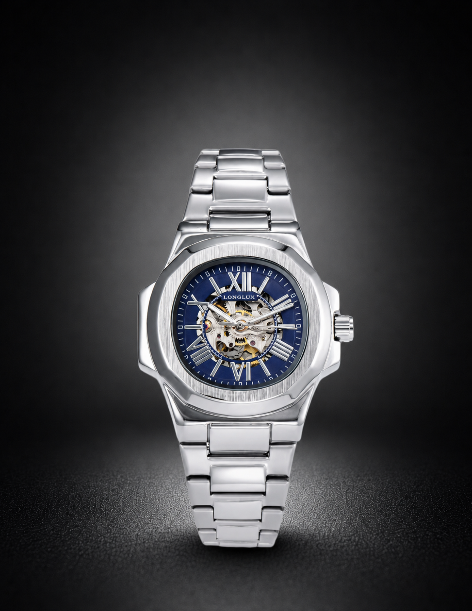 Automatic Roman | Silver & Blue